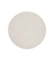 Teppich Rund Flauschig - Fuzz Waves Creme - overzicht, thumbnail
