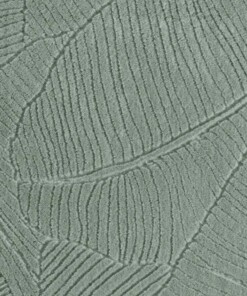Teppich Rund Flauschig - Fuzz Leaf Grün - close up