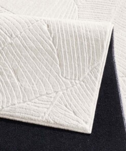 Flauschiger Teppich - Fuzz Leaf Creme - close up, thumbnail