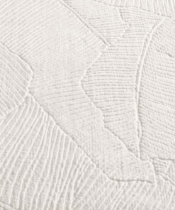 Flauschiger Teppich - Fuzz Leaf Creme - close up, thumbnail