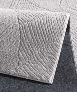 Flauschiger Teppich - Fuzz Leaf Grau - close up, thumbnail