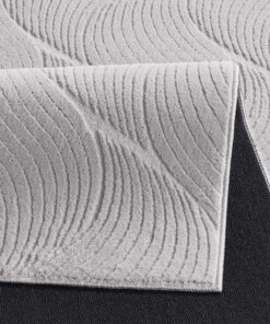 Flauschiger Teppich - Fuzz Whirl Grau - close up, thumbnail