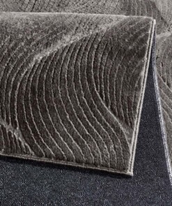 Flauschiger Teppich - Fuzz Whirl Anthrazit - close up, thumbnail