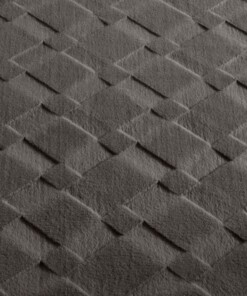 Flauschiger Teppich - Fuzz Karo Anthrazit - close up, thumbnail