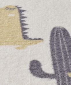 Kinderzimmerteppich - Dino Creme/Multi - close up, thumbnail Kinderzimmerteppich - Dino Creme/Multi - close up, thumbnail