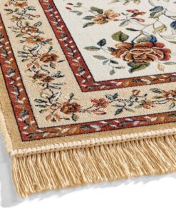 Orient Läufer - Regal Flora Creme/Rot - close up, thumbnail Orient Läufer - Regal Flora Creme/Rot - close up, thumbnail