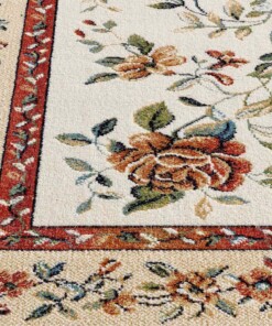 Orient Läufer - Regal Flora Creme/Rot - close up, thumbnail Orient Läufer - Regal Flora Creme/Rot - close up, thumbnail