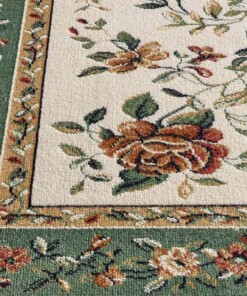 Orient Läufer - Regal Flora Creme/Grün - close up, thumbnail Orient Läufer - Regal Flora Creme/Grün - close up, thumbnail