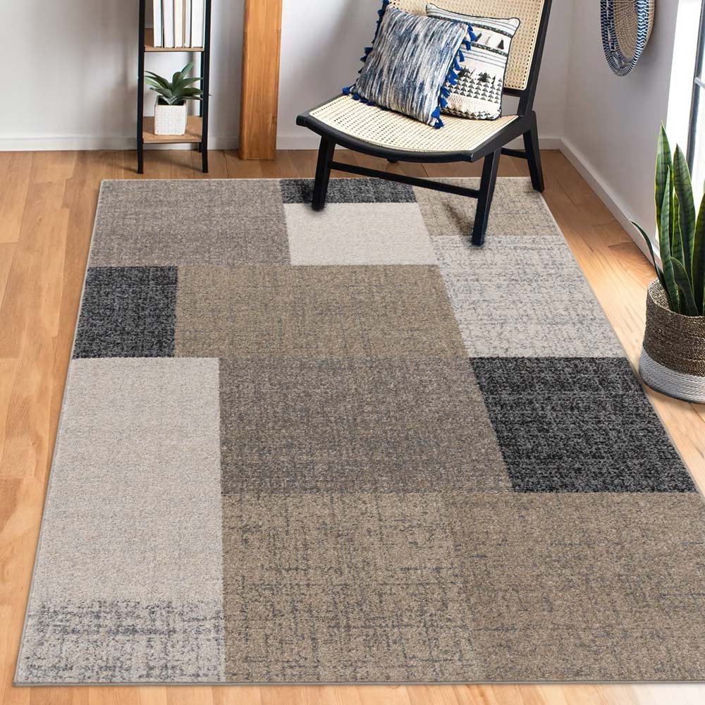 Teppich Kurzflor Blöcke - Beige - sfeer Teppich Kurzflor Blöcke - Beige - sfeer