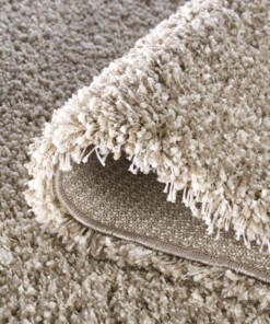 Hochflor Teppich - Shaggy Prime Weiß/Beige - close up, thumbnail
