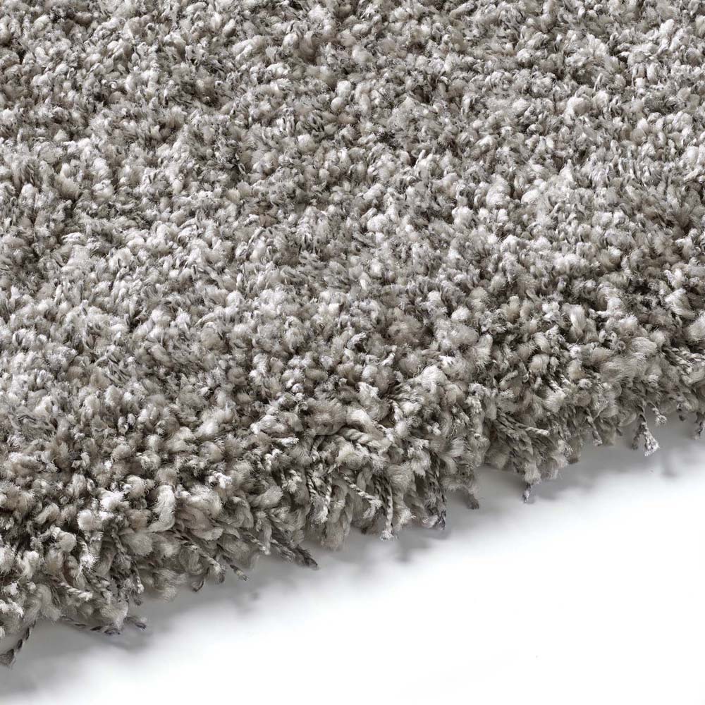 Quadrat Hochflor Teppich - Shaggy Prime Silber - close up Quadrat Hochflor Teppich - Shaggy Prime Silber - close up