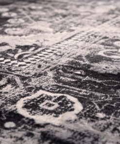 Waschbarer Teppich - Leona Schwarz - close up, thumbnail Waschbarer Teppich - Leona Schwarz - close up, thumbnail