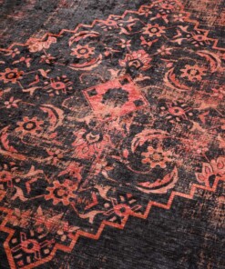 Waschbarer Läufer - Leona Rot - close up, thumbnail