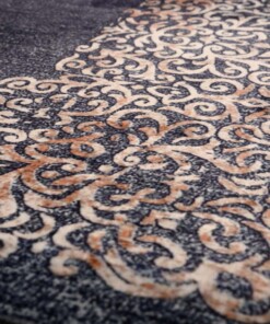 Waschbarer Teppich - Silas Antrazit - close up, thumbnail