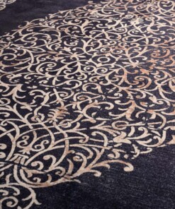 Waschbarer Teppich - Silas Antrazit - close up, thumbnail