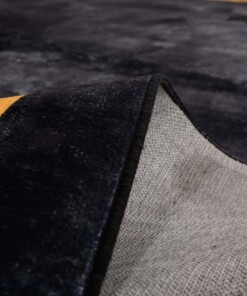 Waschbarer Läufer - Alessia Schwarz/Gold - close up, thumbnail