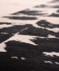 Waschbarer Läufer - Rosalie Weiß/Schwarz - close up, thumbnail Waschbarer Läufer - Rosalie Weiß/Schwarz - close up, thumbnail