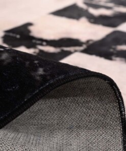 Waschbarer Läufer - Rosalie Weiß/Schwarz - close up, thumbnail Waschbarer Läufer - Rosalie Weiß/Schwarz - close up, thumbnail