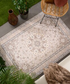 Outdoor Teppich Vintage - Valenca Nova Beige/Hellgrau