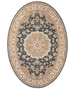 Outdoor Teppich Oval Vintage - Valenca Nova Gold/Blau