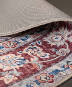 Outdoor Teppich Oval Vintage - Valenca Nova Creme/Rot