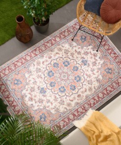 Outdoor Teppich Vintage - Valenca Nova Creme/Rot