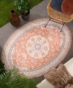 Outdoor Teppich Oval Vintage - Valenca Nova Terrakotta