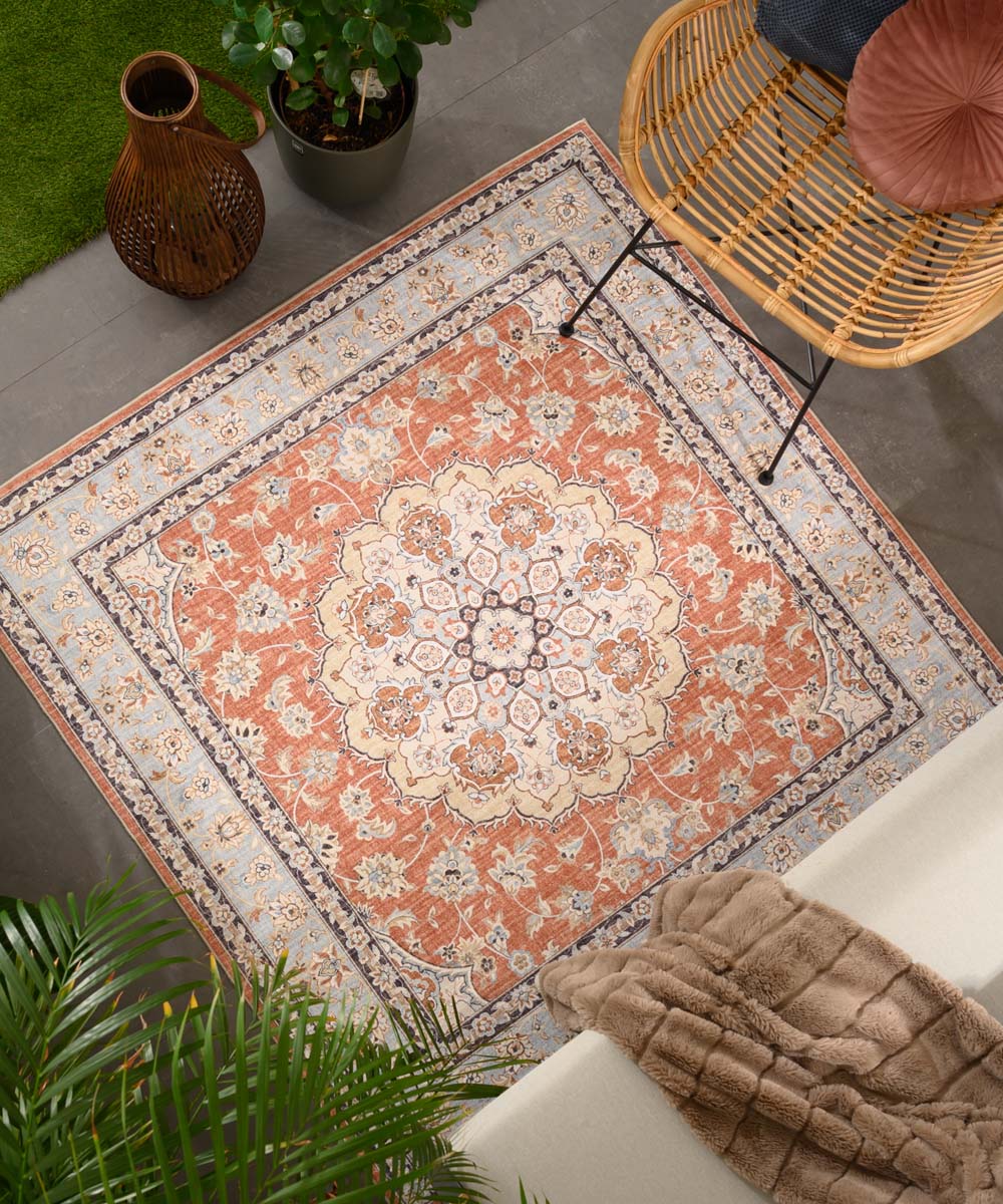 Outdoor Teppich Quadratisch Vintage - Valenca Nova Terrakotta Outdoor Teppich Quadratisch Vintage - Valenca Nova Terrakotta
