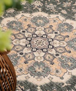 Outdoor Teppich Quadratisch Vintage - Valenca Nova Dunkelgrün Outdoor Teppich Quadratisch Vintage - Valenca Nova Dunkelgrün