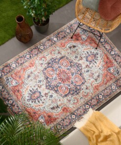 Outdoor Teppich Vintage - Valenca Fino Grün/Blau