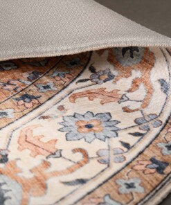 Outdoor Teppich Oval Vintage - Valenca Fino Gold/Blau