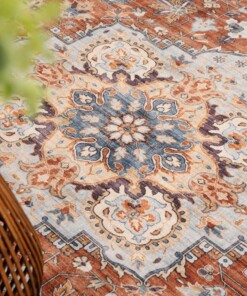 Outdoor Teppich Quadratisch Vintage - Valenca Fino Terrakotta