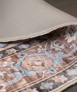 Outdoor Teppich Vintage Rund - Valenca Fino Blau