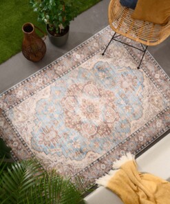 Outdoor Teppich Vintage - Valenca Fino Blau
