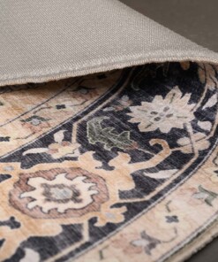 Outdoor Teppich Vintage Rund - Valenca Fino Beige/Grün