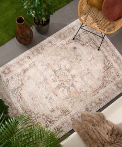 Outdoor Teppich Vintage - Valenca Fino Hellgrau/Beige