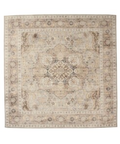 Outdoor Teppich Quadratisch Vintage - Valenca Fino Hellgrau/Beige