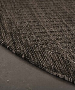Outdoor Teppiche Rund - Coastal Schwarz - close up, thumbnail