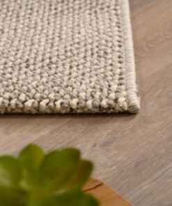 Teppich Kurzflor - Loom Silber - close up, thumbnail