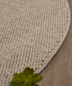 Teppich Rund Kurzflor - Loom Silber - close up, thumbnail