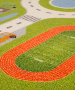 Kinderteppiche - Joy Spielstraße Grün - close up, thumbnail