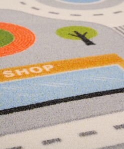 Kinderteppiche - Joy Spielstraße Grau - close up, thumbnail