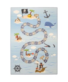 Kinderteppiche - Joy Piraten Blau - overzicht, thumbnail