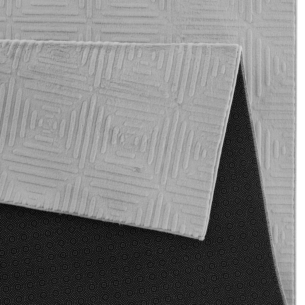 Flauschiger Teppich - Emily Raute Grau Flauschiger Teppich - Emily Raute Grau