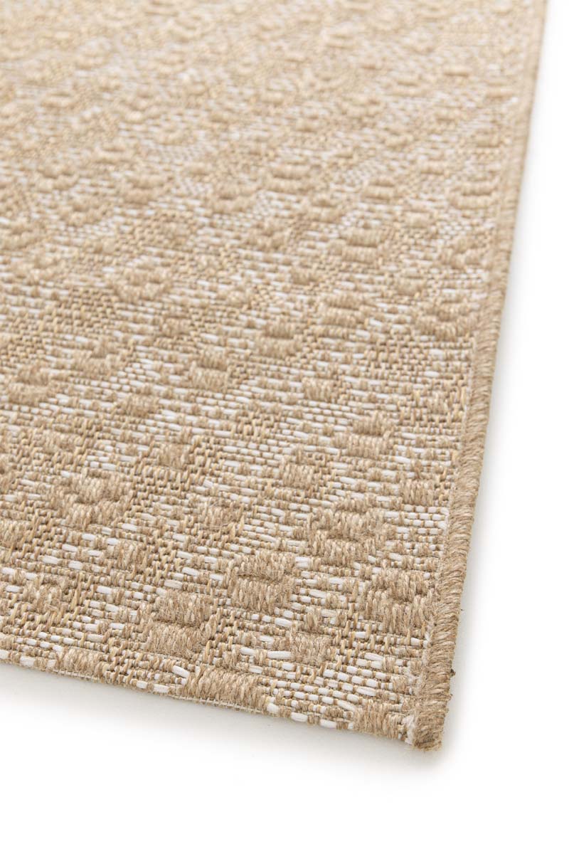 Outdoor Teppich Kariert - Corde Trellis Natur/Weiß Outdoor Teppich Kariert - Corde Trellis Natur/Weiß