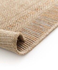 Outdoor Teppich Kariert - Corde Cadre Natur/Sonnenuntergang