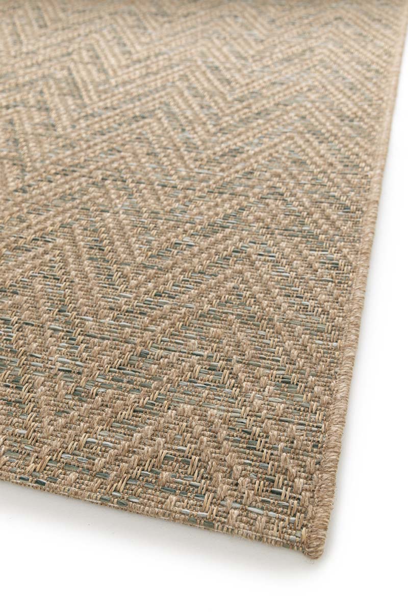 Outdoor Teppich Zick-Zack - Corde Chevron natur/grün Outdoor Teppich Zick-Zack - Corde Chevron natur/grün