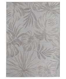 Outdoor-Teppich - Mira Leaf Grau - overzicht, thumbnail