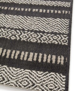 Outdoor Teppich Gestreift - Verdance Cadence Schwarz Outdoor Teppich Gestreift - Verdance Cadence Schwarz