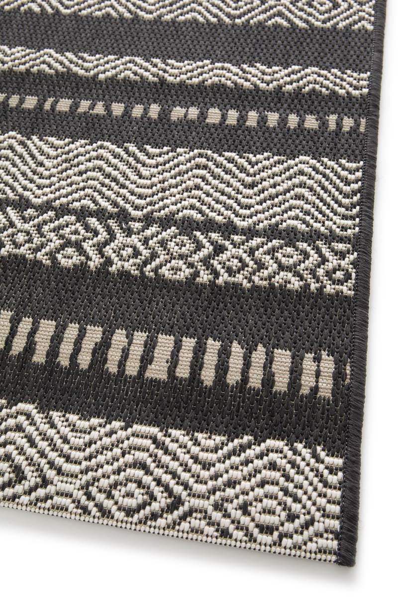 Outdoor Teppich Gestreift - Verdance Cadence Schwarz Outdoor Teppich Gestreift - Verdance Cadence Schwarz